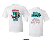 Load image into Gallery viewer, White 1980 TEXXAS JAM short sleeve T-shirt with front and back graphics, casual shirts and tops by www.kzew.store