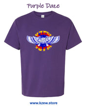 Load image into Gallery viewer, KZEW_T-Shrt-Blue_Winged_ZooLoo Purple Daze