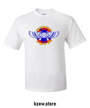 Load image into Gallery viewer, White KZEW THE ZOO BWZ T-shirt from KZEW store, featuring a casual shirt design with the brand logo.
