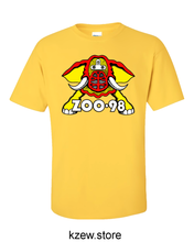 Load image into Gallery viewer, KZEW 98 ZOO T-Shirt featuring a colorful Daisy design, casual shirt for everyday wear, lightweight and comfortable fabric.

