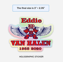 Load image into Gallery viewer,  Eddie Van Halen mini HOLOGRAPHIC Sticker 
