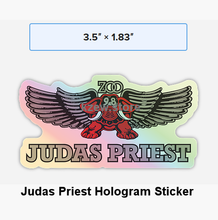 Load image into Gallery viewer, Vintage advertisement hologram stickers featuring zoo-themed designs from KZEW THE ZOO, colorful and detailed mini hologram stickers.
