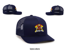 Load image into Gallery viewer, Navy KZEW Classic Pacific Headwear ZOO cap featuring a curved brim and adjustable strap, designed for casual wear.
