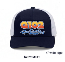 Load image into Gallery viewer, Navy and white KZEW Classic Pacific Headwear ZOO Cap with adjustable strap and embroidered logo on front.
