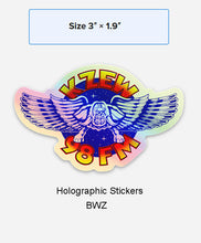 Load image into Gallery viewer, Vintage advertisement ZOO BWZ Mini Hologram Sticker featuring full color design with retro imagery and branding details.
