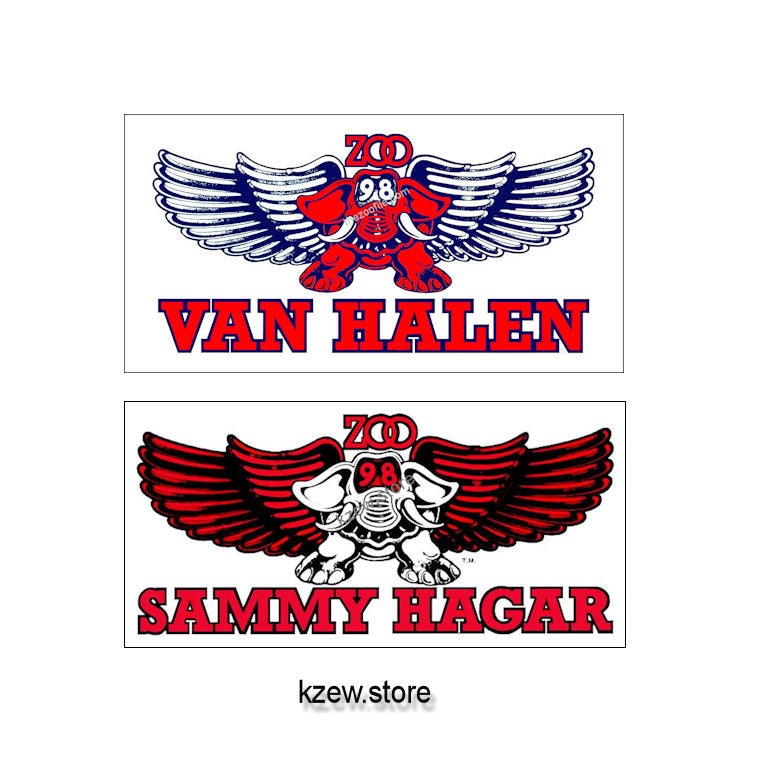 sammy hagar-van halen kzew stickers