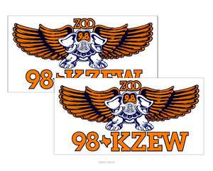 98 KZEW ZOO STICKER X 2