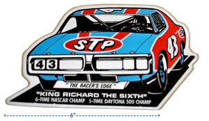 Richard Petty STP Vintage Sticker-6" Wide - New Old Stock