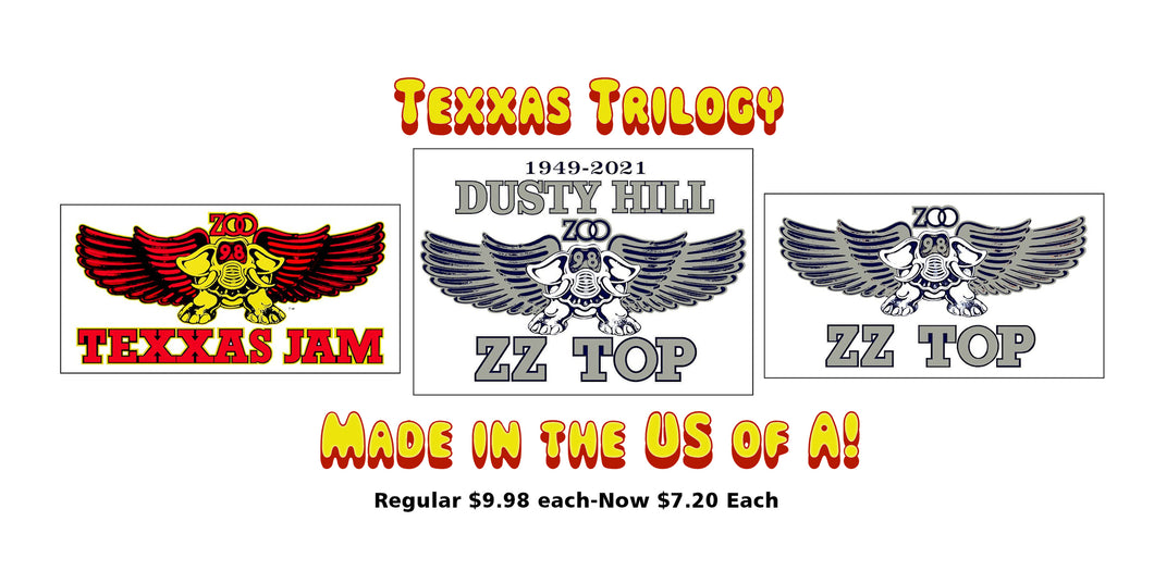 Texxas Trilogy Collection-KZEW Stickers