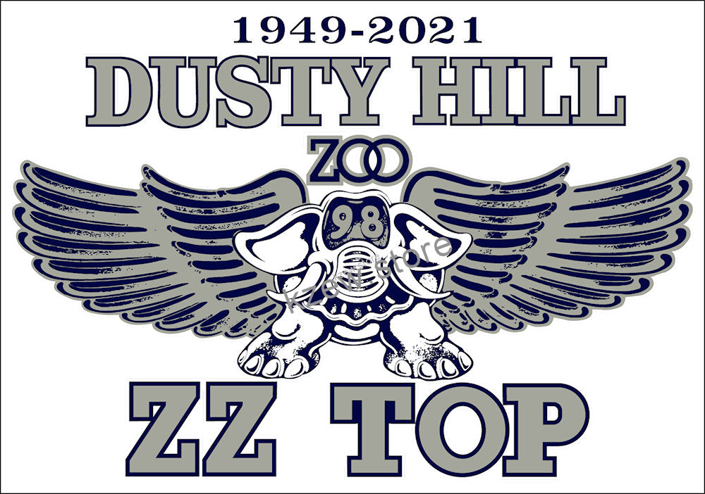 Dusty Hill Tribute Sticker KZEW