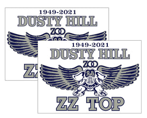 Dusty Hill Tribute sticker-KZEW 98FM