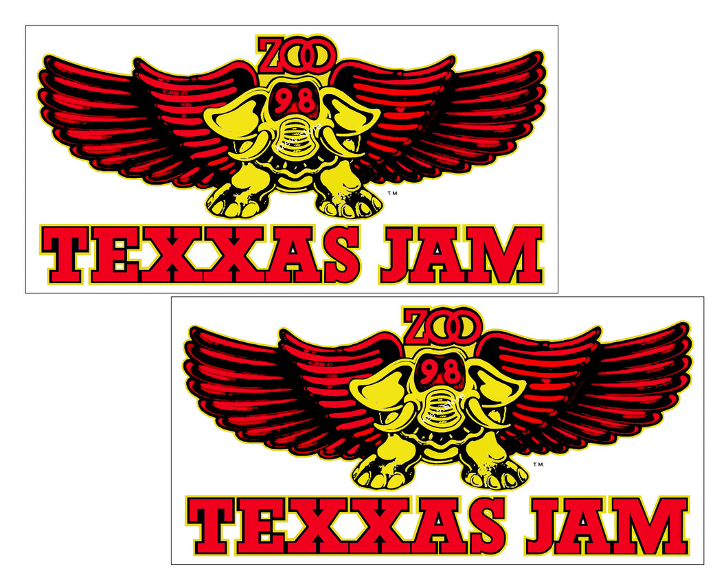 TEXXAS JAM/KZEW Sticker x 2